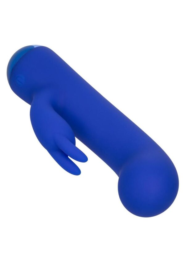 Thicc Chubby Bunny Rechargeable Silicone Rabbit Vibrator - Blue - Image 3