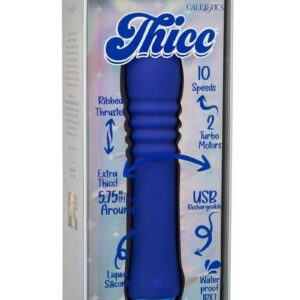 Thicc Chubby Thrusting Rechargeable Silicone Vibrating Wand - Purple