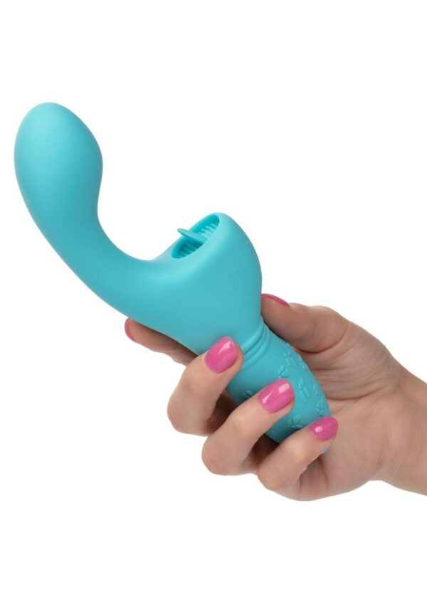 Rechargeable Butterfly Kiss Silicone Clitoral Flicker Vibrator - Blue - Image 4