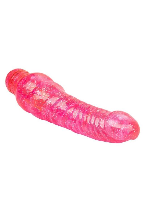 Sparkle Glitter Jack Vibrator Waterproof 5.75in - Pink - Image 3