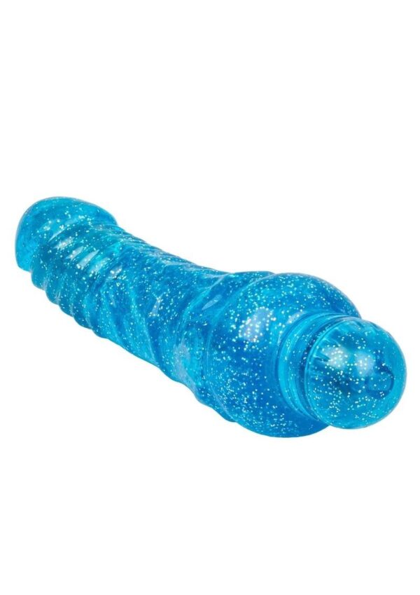 Sparkle Glitter Jack Vibrator Waterproof 5.75in - Blue - Image 4