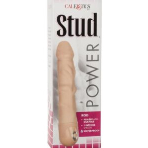 Power Stud Rod Vibrating Dildo - Vanilla