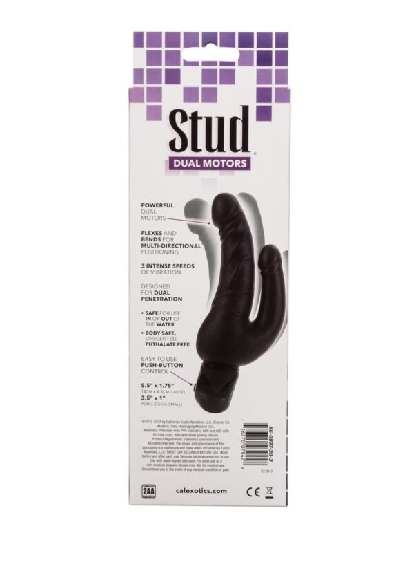Bendie Stud Over and Under Vibrator - Black - Image 4