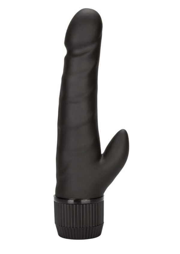 Black Velvet Clit Arouser Realistic Rabbit Vibrator - Black - Image 2