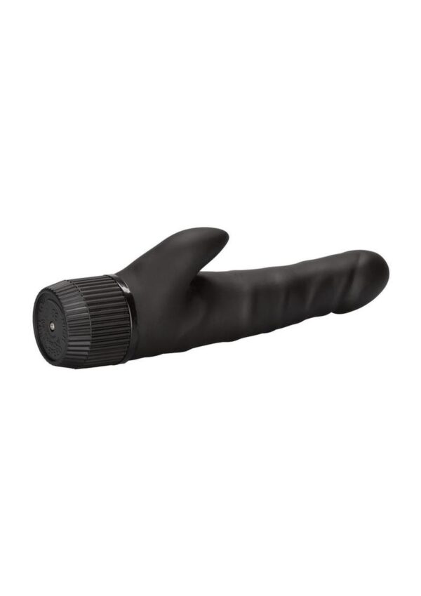 Black Velvet Clit Arouser Realistic Rabbit Vibrator - Black - Image 4
