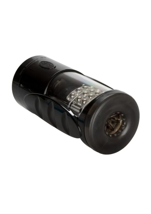 Optimum Power Ultimate Power Stroker Beaded Vibrating Masturbator - Black - Image 3