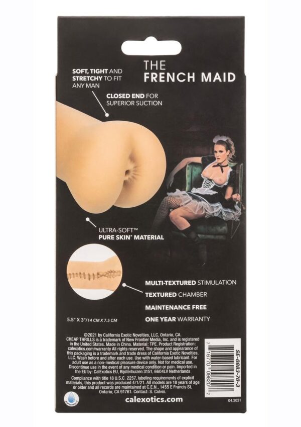 Cheap Thrills The French Maid Stroker - Ass - Vanilla - Image 4