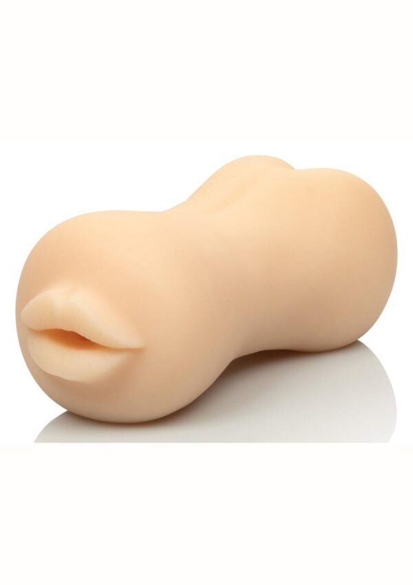 Stroke It Realistic Dual Ended Stroker - Mouth and Ass - Vanilla - Image 2