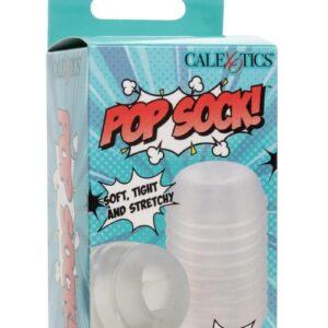 Pop Sock Ribbed Stroker - Clear