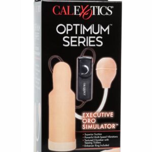Optimum Series Executive Oro Simulator Vibrating Masturbator and Pump- Vanilla