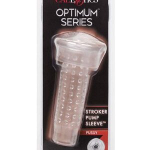 Optimum Series Stroker Pump Sleeve Masturbator - Pussy - Clear