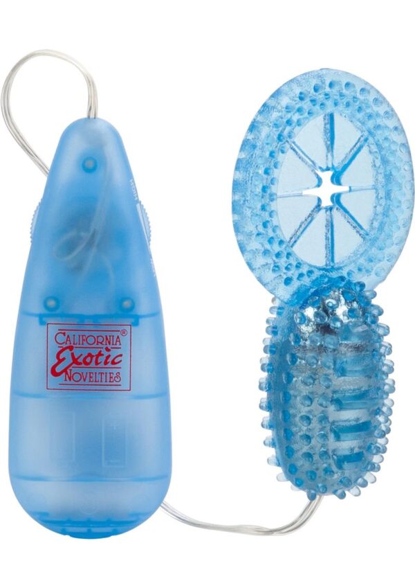 Shane`s World His Stimulator Vibrating Cock Ring with Wired Remote Control - Blue - Image 2
