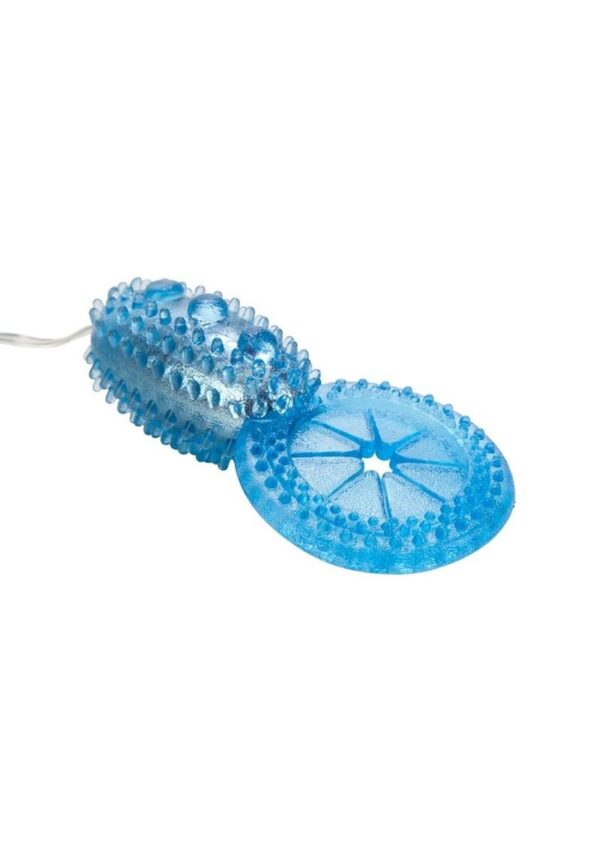 Shane`s World His Stimulator Vibrating Cock Ring with Wired Remote Control - Blue - Image 3