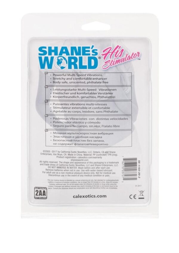 Shane`s World His Stimulator Vibrating Cock Ring with Wired Remote Control - Blue - Image 4
