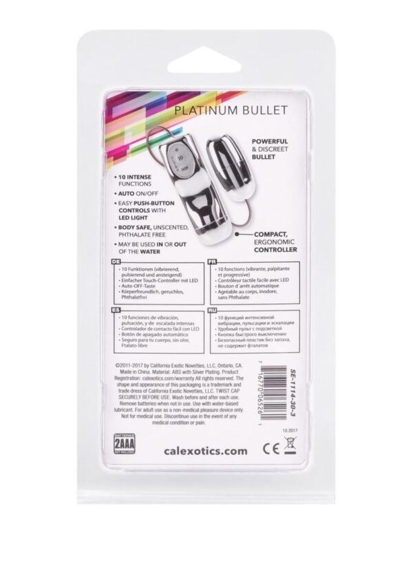 Extreme Pure Gold Power Bullet with Wired Remote Control - Silver - Image 4