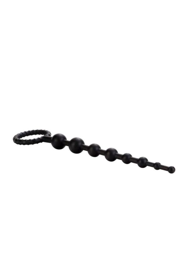 Booty Call X-10 Silicone Anal Beads - Black - Image 3