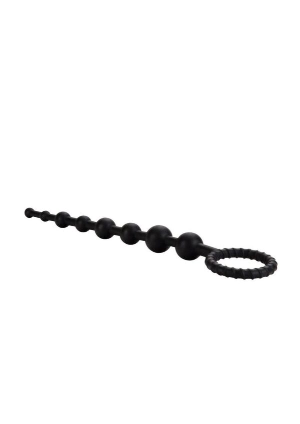 Booty Call X-10 Silicone Anal Beads - Black - Image 4