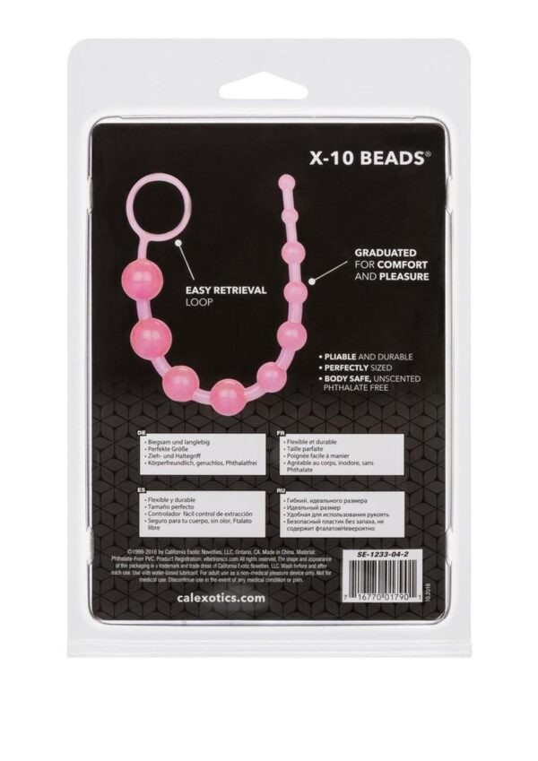 X 10 Anal Beads - Pink - Image 4