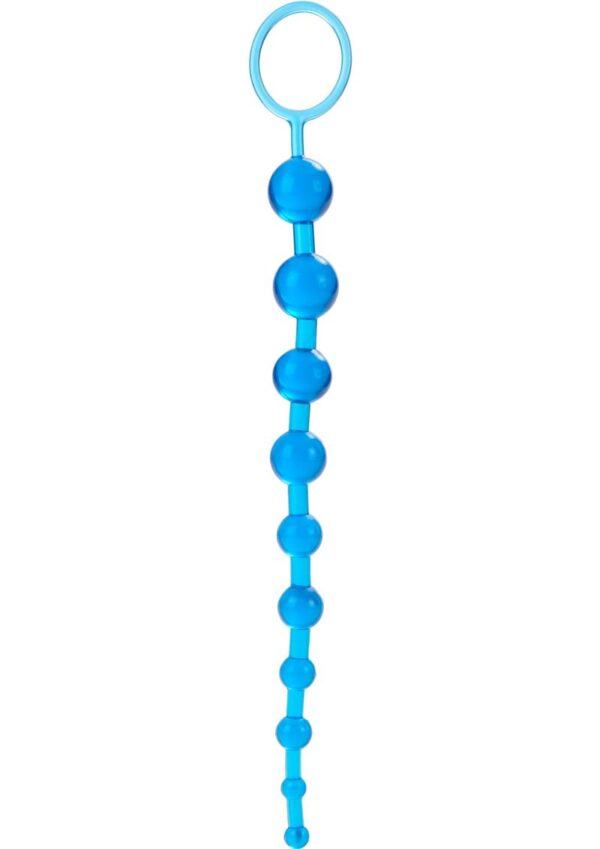 X 10 Anal Beads - Blue - Image 2