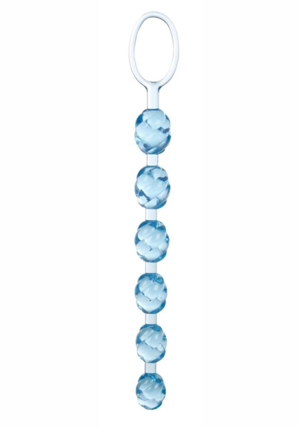 Swirl Pleasure Anal Beads -Blue - Image 2