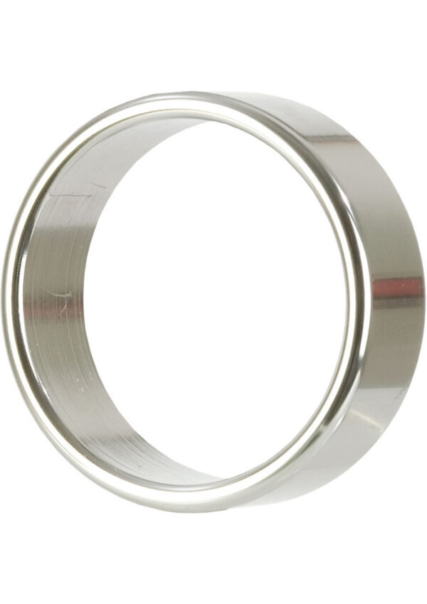 Alloy Metallic Cock Ring - Extra Large - 2in - Silver - Image 2