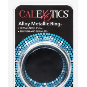 Alloy Metallic Cock Ring - Extra Large - 2in - Silver