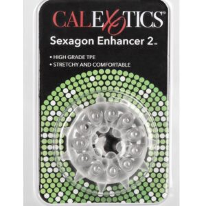 Sexagon Enhancer 2 Cock Ring - Clear