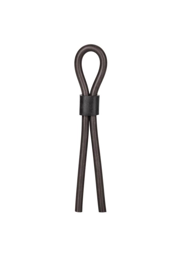 Silicone Stud Lasso Adjustable Cock Tie - Black - Image 3
