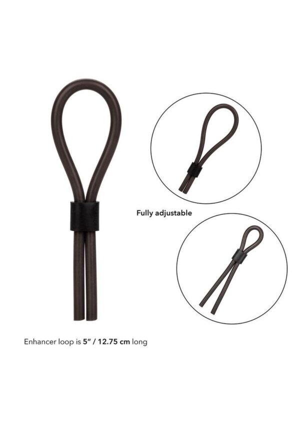 Silicone Stud Lasso Adjustable Cock Tie - Black - Image 4