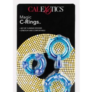 Magic C Rings Cock Rings (3 Piece Set) - Blue