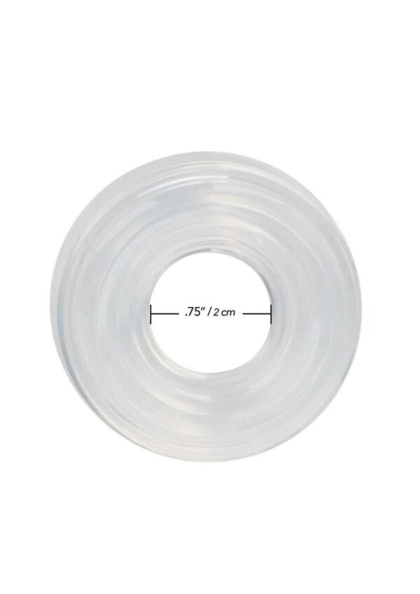 Premium Silicone Cock Ring - Medium - Clear - Image 3