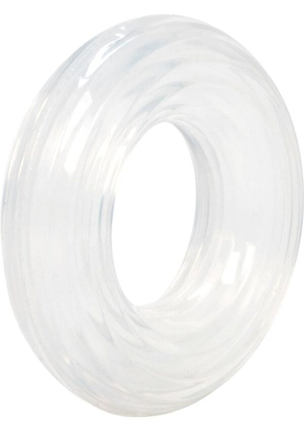 Premium Silicone Cock Ring - Large - Clear - Image 2