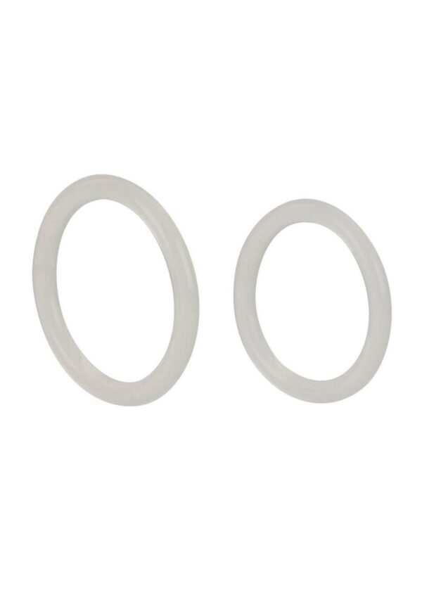 Silicone Rings Cock Rings - Clear - 2 Per Set - Image 4