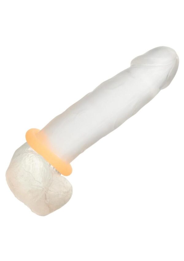 Alpha Glow in the Dark Liquid Silicone Prolong Medium Ring - Orange - Image 4