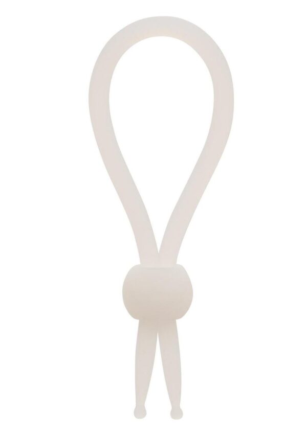 Alpha Liquid Silicone Lasso Cock Tie - Natural White - Image 2