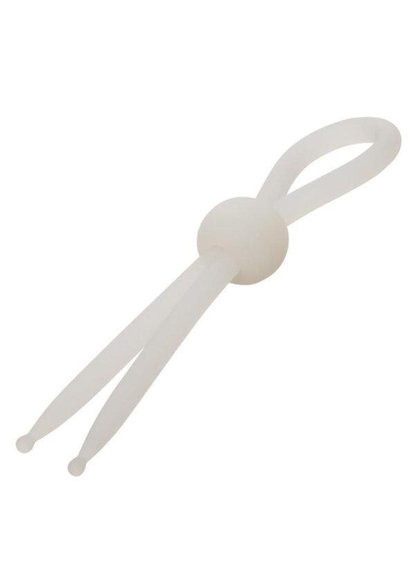 Alpha Liquid Silicone Lasso Cock Tie - Natural White - Image 3