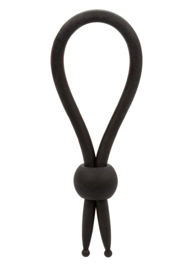 Alpha Liquid Silicone Lasso Cock Tie - Black - Image 2