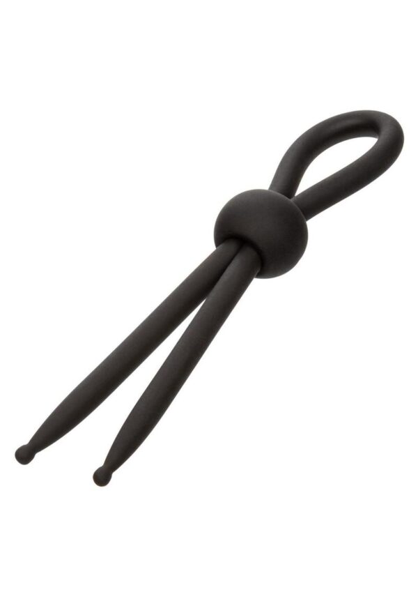 Alpha Liquid Silicone Lasso Cock Tie - Black - Image 3