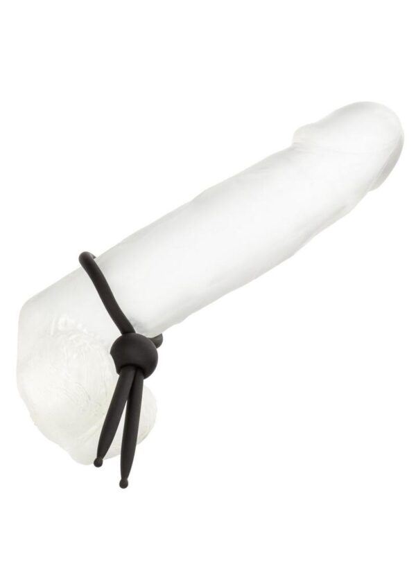 Alpha Liquid Silicone Lasso Cock Tie - Black - Image 4