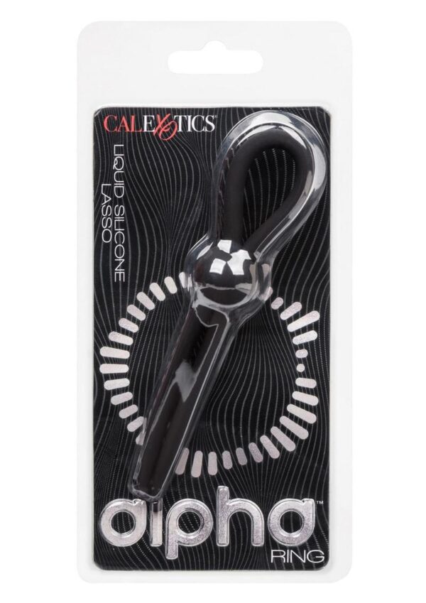Alpha Liquid Silicone Lasso Cock Tie - Black