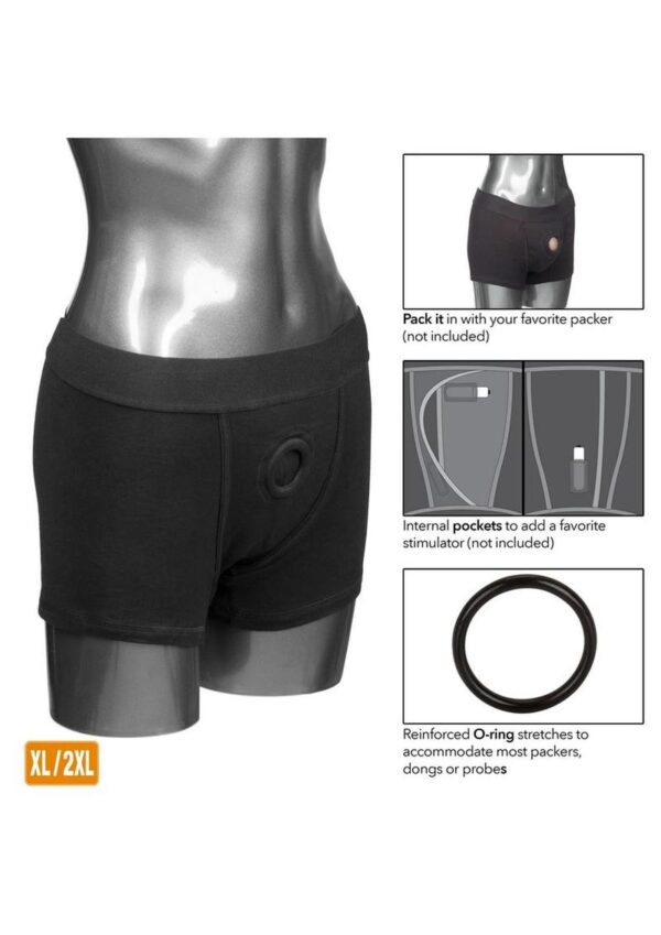 Packer Gear Boxer Brief Harness -XL/2XL - Black - Image 3