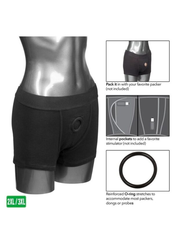 Packer Gear Boxer Brief Harness -2XL/3XL - Black - Image 3