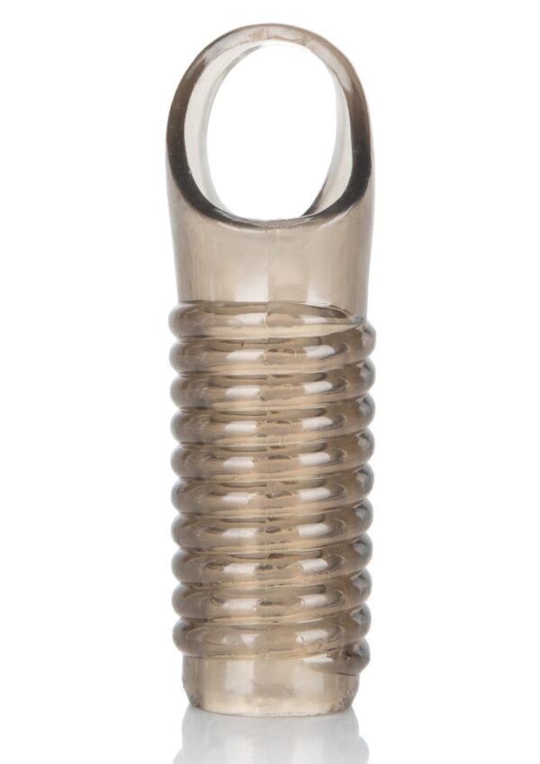 Stimulation Enhancer Textured Penis Sleeve 4.25in - Smoke - Image 2