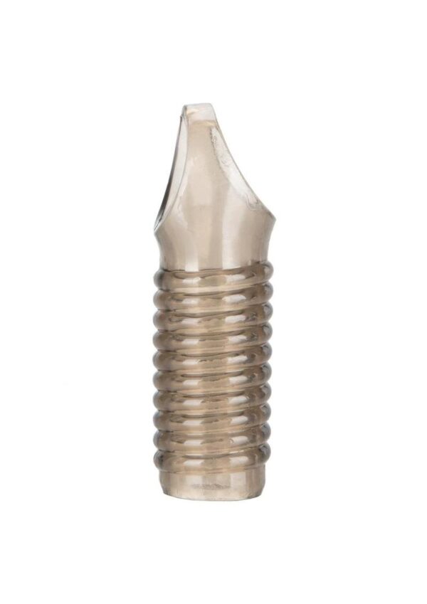 Stimulation Enhancer Textured Penis Sleeve 4.25in - Smoke - Image 3