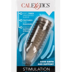 Stimulation Enhancer Textured Penis Sleeve 4.25in - Smoke