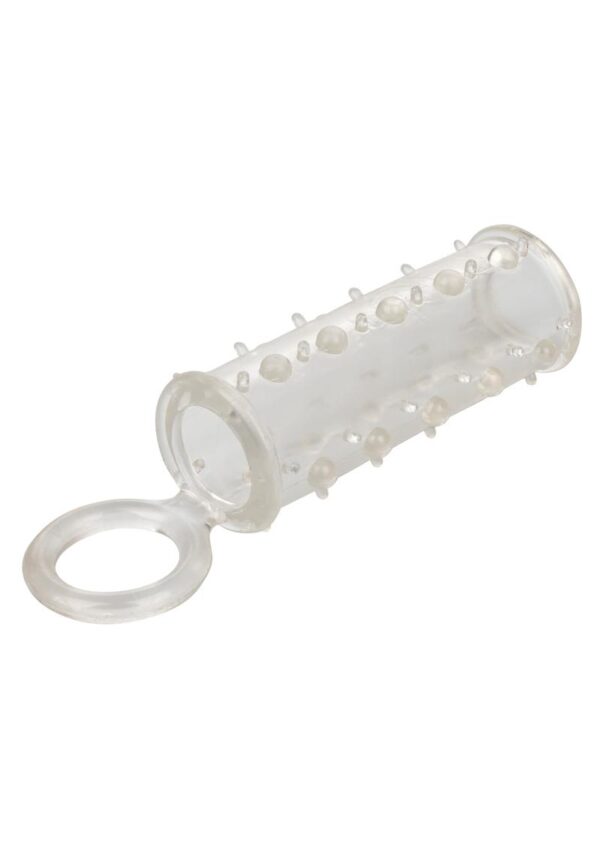 Sensation Enhancer Penis Sleeve with Scrotum Support - Clear - Image 2