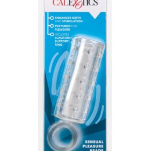 Sensation Enhancer Penis Sleeve with Scrotum Support - Clear