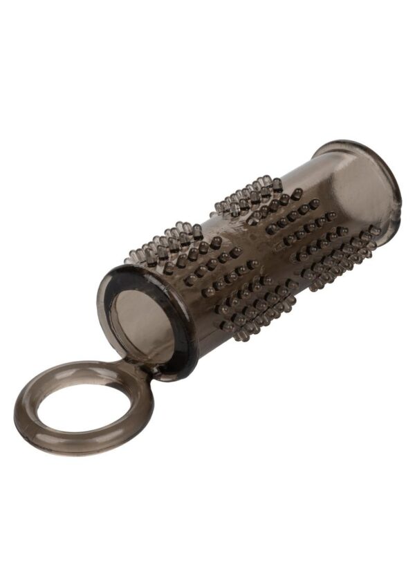 Pleasure Enhancer Penis Sleeve with Scrotum Support - Smoke - Image 2