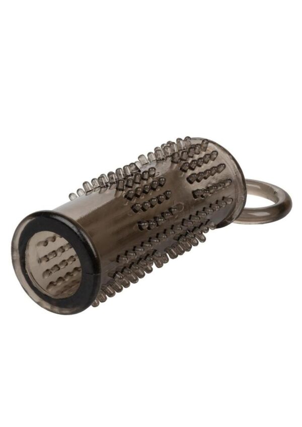 Pleasure Enhancer Penis Sleeve with Scrotum Support - Smoke - Image 3
