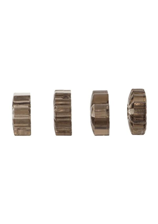 Basic Essentials Super Stretchy Enhancer Cock Rings - Smoke - Image 4